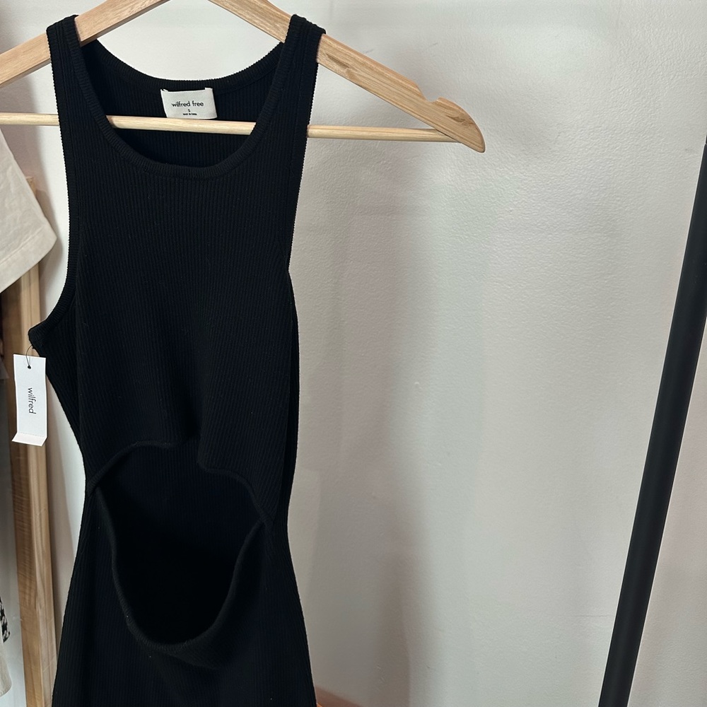 Aritzia Cut-Out Knit Mini Dress